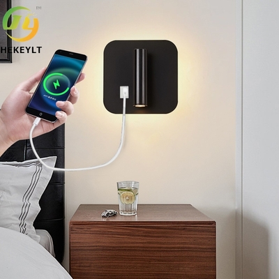 Modern Basit USB Dönen LED Duvar Lambası Yatak Odası Otel Başlık Okuma