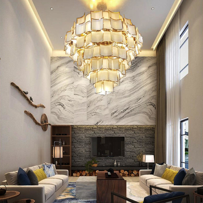 Modern Villa Oturma Odası Merdiven Büyük Çanakkale Otel Lobisi Lüks Kolye Lamba