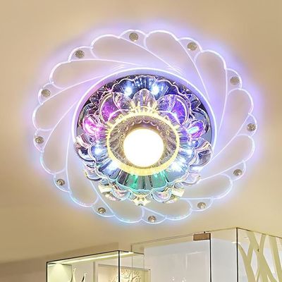 Modern Kristal Koridor Çapı 200mm Mini Renkli LED Tavan Lambası