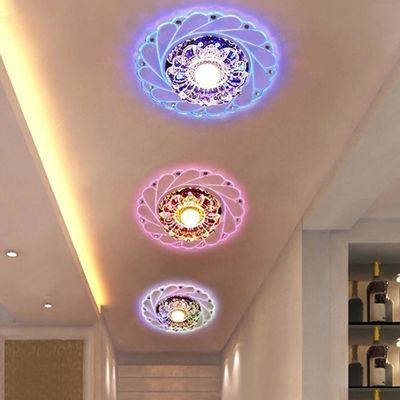 Modern Kristal Koridor Çapı 200mm Mini Renkli LED Tavan Lambası