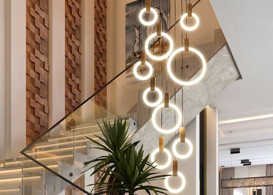 Modern Daire Akrilik Villa Merdiven Otel Yemek Odası Damla Lamba Aydınlatma Armatürü