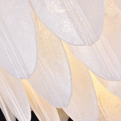 Kapalı Yükseklik 67cm Fantasy Feather G4 Altın Kristal Tavan Işığı