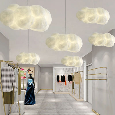 Beyaz Yüzen Bulut LED Modern Sarkıt Işıklar, Oturma Odası İçin Avizeler