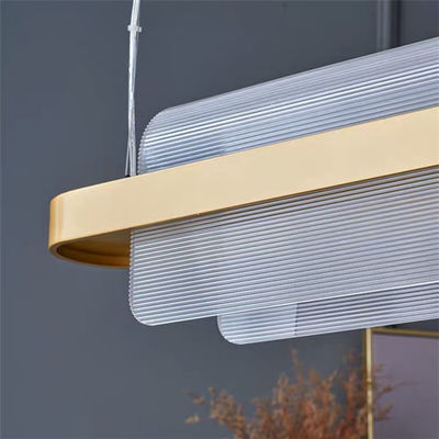kemerli LED Altın kum Donanım Boyası + Akrilik Modern Sarkıt Işık
