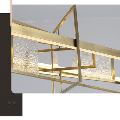 LED Altın Tan Donanım Kaplama + Akrilik Geometrik metal Modern Sarkıt Işık