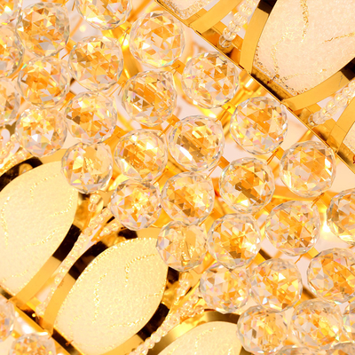 Altın Cam E14 Led Kristal Sarkıt 2700k Kristal Tavan Işıkları
