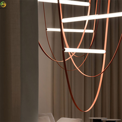 Ana Sayfa/Otel Metals Sanat Pişirme Boyası Kahverengi LED Modern Sarkıt Işık