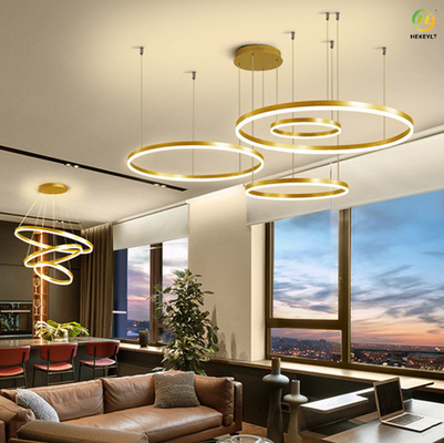 Ayna Titanyum Ev / Otel / Showroom İçin LED Moda Modern Halka Işık