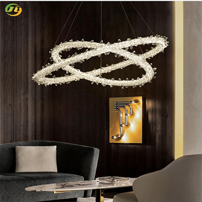Ev / Otel / Showroom için Modern Şerit Kristal Sarkıt Işık