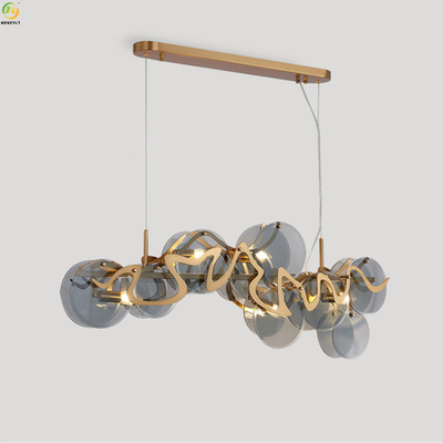 Demir Galvanik Nordic Kristal Kolye Işık Ev Sanat Pişirme Boyası Altın E14