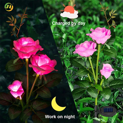 Dış Mekan LED Ticari Işık Simülasyonu Gül Çiçeği Güneş Işığı