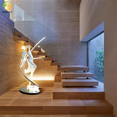 İskandinav lüks sanat Heykel yenilik tasarımcısı ayakta led zemin lambaları