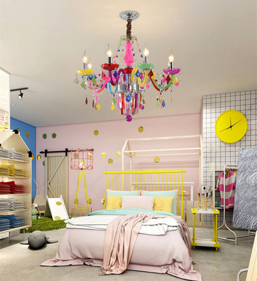 Çocuk Yatak Odası Avize Cam Kristal Avize Renkli Rüya Güzel Macaron