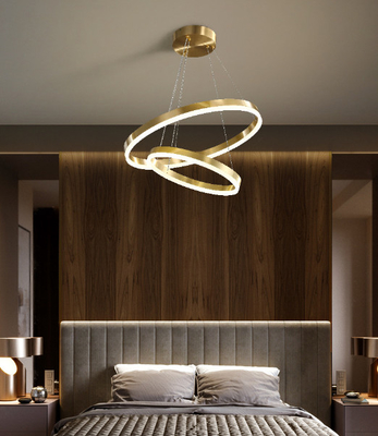 Oturma odası Yatak Odası için Metal LED Modern Halka Işık