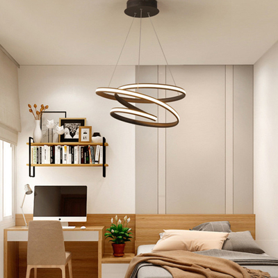 Oturma Odası Yatak Odası için Modern Alüminyum Halka LED Aydınlatma Avizeler