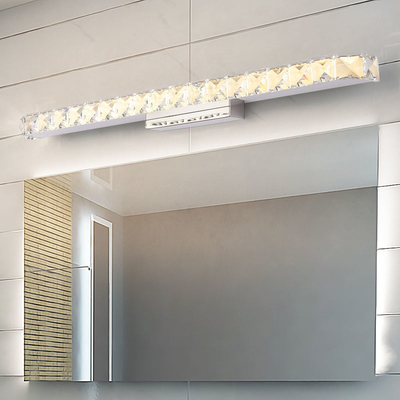 Beyaz LED Lüks K9 Kristal Banyo Makyaj Aynası Işıkları L33xW5xD8.5