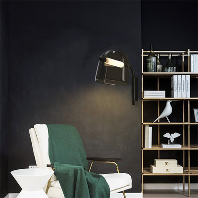 İskandinav Yaratıcı Cam Duvar Lambası Yatak Odası Basit Post Modern Aplik Işıkları