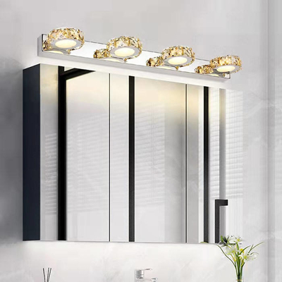 Kapalı Banyo Kristal Duvar Lambası Paslanmaz Çelik Led Kristal Ayna Lambası