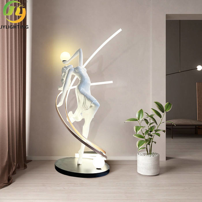 D78 * 179 cm Modern yüksek kaliteli dekoratif beyaz insan vücudu zemin lambası oturma odası otel iç konut için