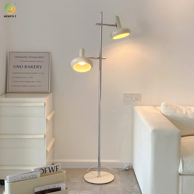 Yatak odası oturma odası canlı arka plan ışığı için krem ​​ayarlanabilir zemin lambası