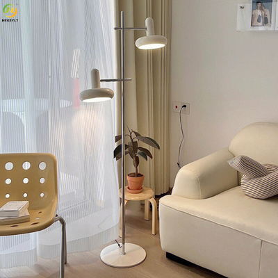 Yatak odası oturma odası canlı arka plan ışığı için krem ​​ayarlanabilir zemin lambası
