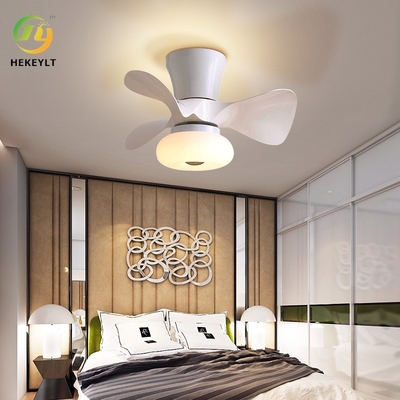 Ultra İnce Işıklı Tavan Fanı Nordic Restaurant Basit Küçük Fan Işığı Çocuk Yatak Odası Odası Fan Işığı
