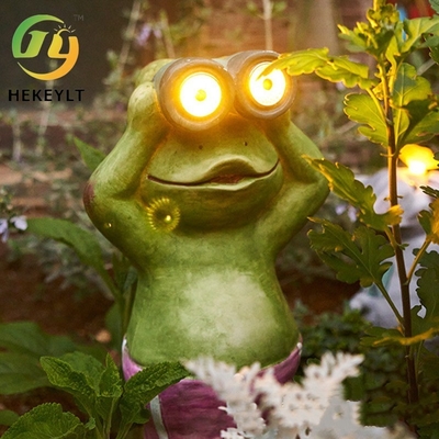 Güneş Kurbağa Işık Açık Reçine Hayvan Dekorasyon Reçine El Sanatları Bahçe Yard Bahçe Peyzaj Dekoratif Işıklar