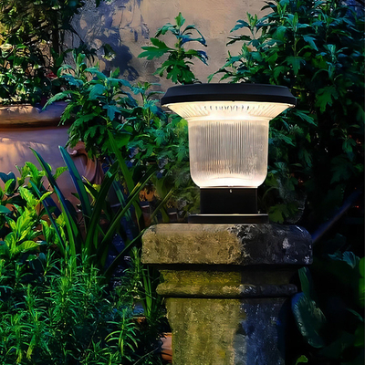 Güneş Su geçirmez Silindir Başı Ev Villa Duvar Bahçe Işık Bahçe Çit Işık