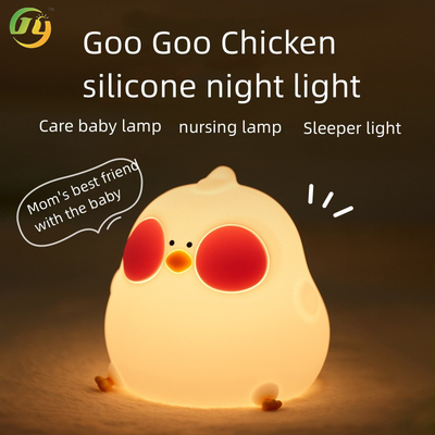 Yatak Odası Yumuşak Işık Yatak Yatak Lambası Silikon Pat Masa Lambası Cep telefonu Sahibi Çocuklar tavuk Küçük Gece Işığı