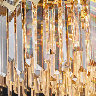Avize Modern K9 Kristal Yağmur Damlası Avize Aydınlatma Yemek Odası için LED Tavan Işık Fikstürü Sarkıt asılı