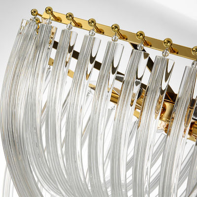 Cam Tüp Avizeler Kristal Kolye Işık Lambaları Modern Dekorasyon Altın Rengi