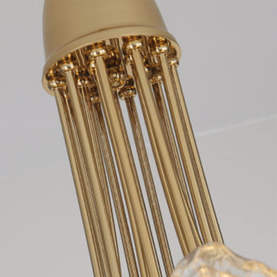 Demir Altın Süt Beyaz Cam Modern Asma Kolye Işıkları G9 Işık kaynağı