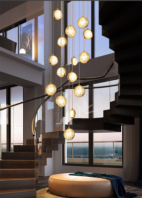 Kapalı Showroom Otel Modern Kristal Sarkıt Işık Yüksekliği 300cm