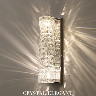 Sanatsal Kapalı Modern Kristal Duvar Lambası Oturma Odası Dekorasyonu AC85V